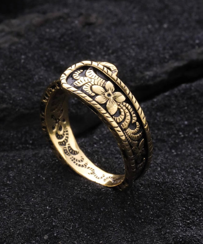 Vintage Gold Old Ancient Gold Floral Rings GH1055 Ada Fashion