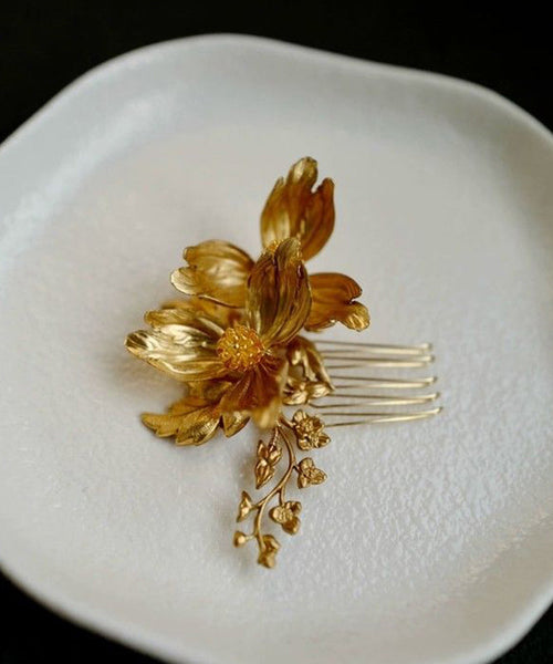 Hairpin Vintage Iris Sterling Silver Gold Overgild FashionChic