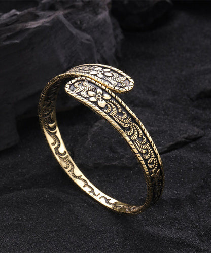 Vintage Old Gold Floral Cuff GH1042 Ada Fashion