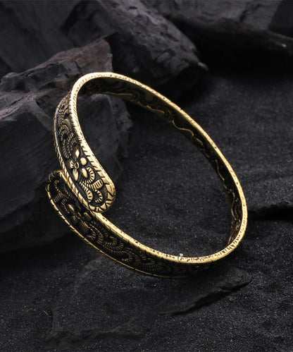 Vintage Old Gold Floral Cuff GH1042 Ada Fashion