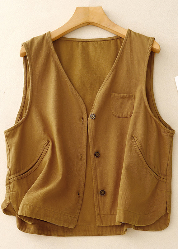 Purple Oversized Vintage Cotton Vest Spring FashionChic