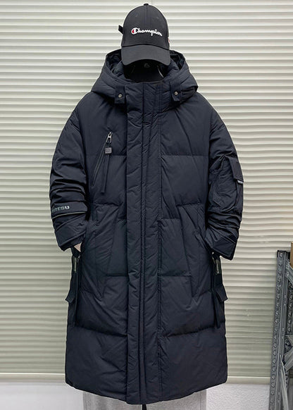 Vintage Red Hooded Zippered Pockets Duck Down Men Down Coat Winter RJ016 ABC