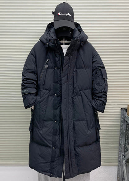 Vintage Red Hooded Zippered Pockets Duck Down Men Down Coat Winter RJ016 ABC