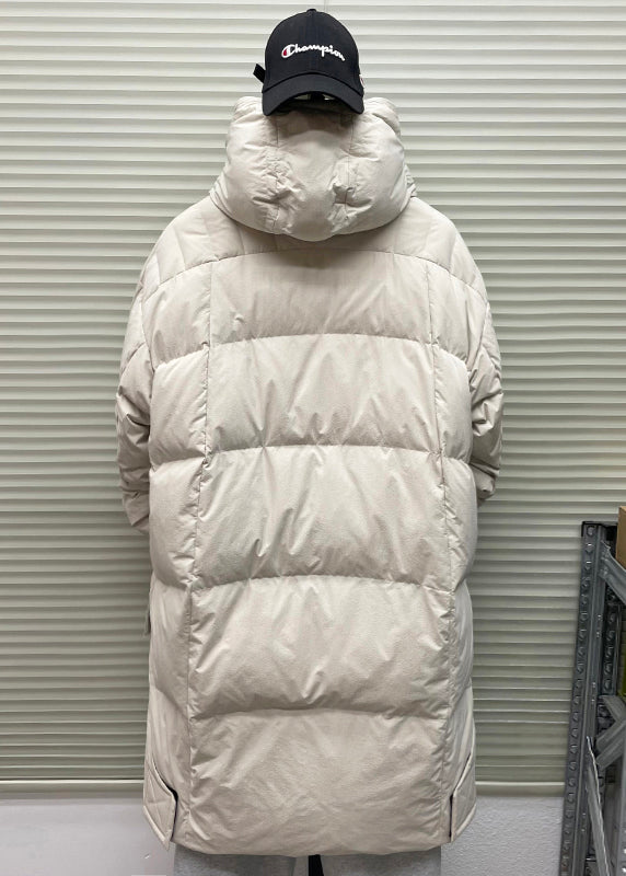 Vintage Red Hooded Zippered Pockets Duck Down Men Down Coat Winter RJ016 ABC