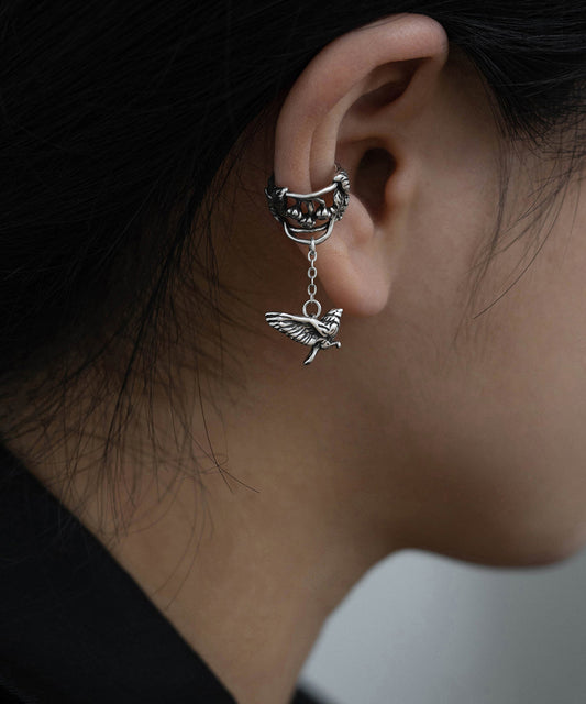 Leaf Flying Sterling Silk Drop Floral Vintage Silver Tassel Bird FashionChic