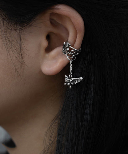 Leaf Flying Sterling Silk Drop Floral Vintage Silver Tassel Bird FashionChic