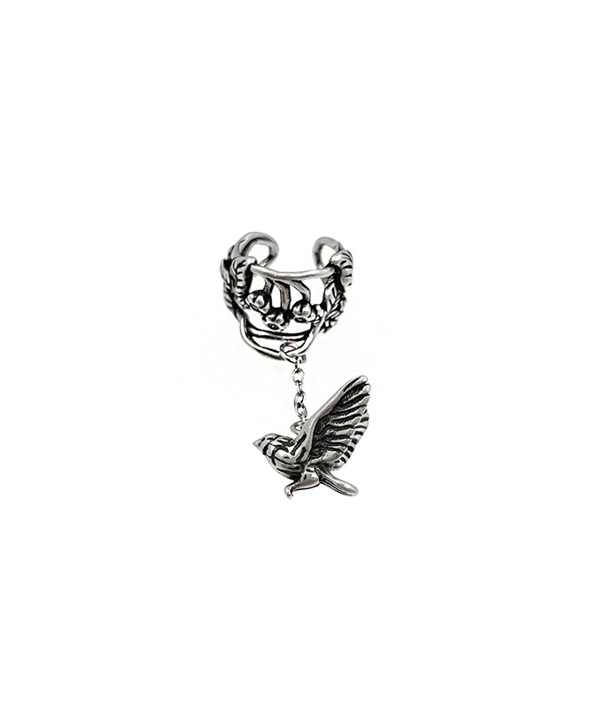 Leaf Flying Sterling Silk Drop Floral Vintage Silver Tassel Bird FashionChic