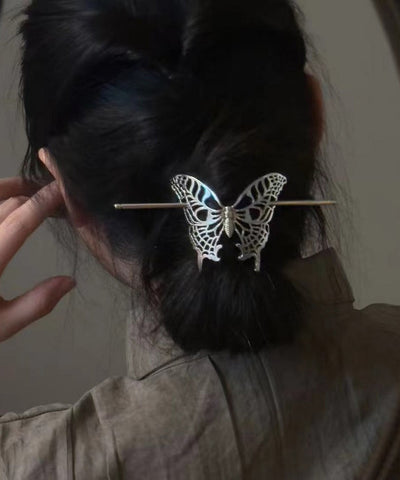 Silk Silver Hairpin Out Sterling Vintage Hollow Butterfly FashionChic