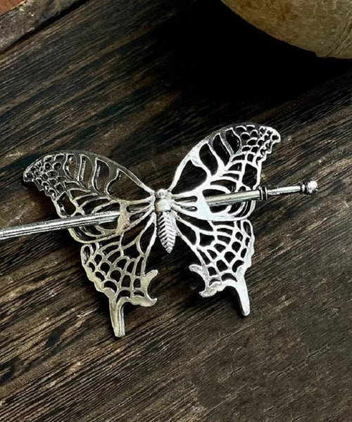 Silk Silver Hairpin Out Sterling Vintage Hollow Butterfly FashionChic