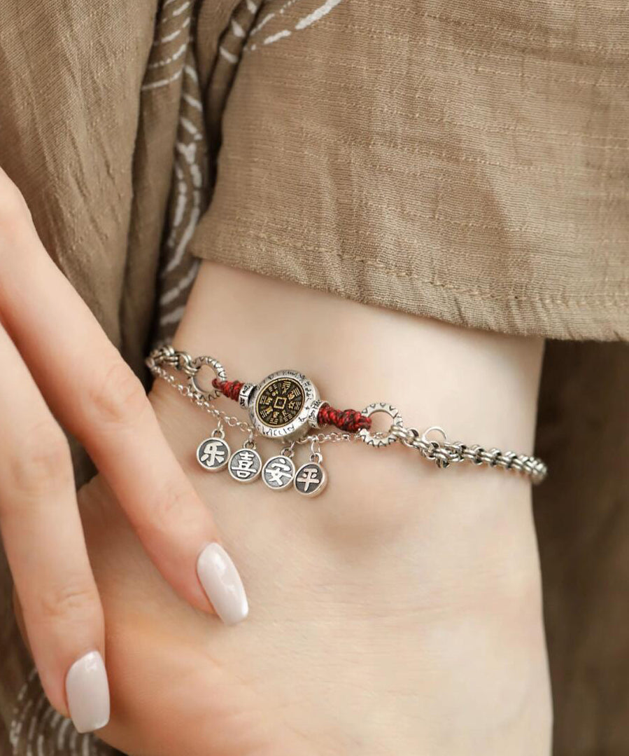 Vintage Silk Sterling Silver Tassel Anklets QJ023 JEW-Ank241021