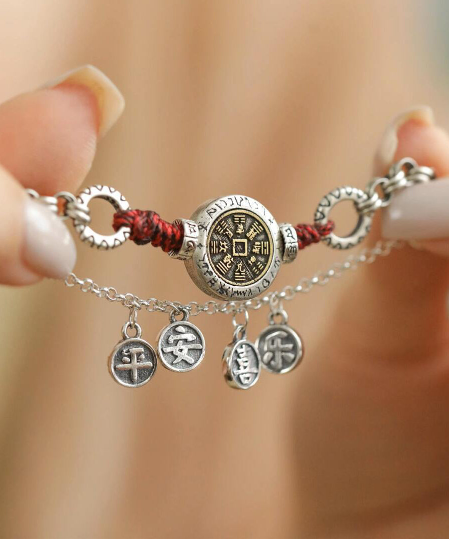 Vintage Silk Sterling Silver Tassel Anklets QJ023 JEW-Ank241021