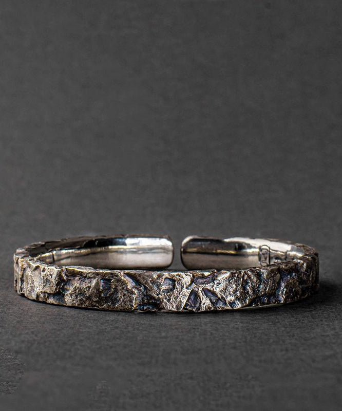 Sterling A Massive Vintage Cuff Rock Men Silver FashionChic