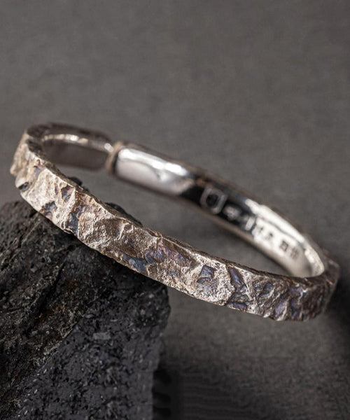 Sterling A Massive Vintage Cuff Rock Men Silver FashionChic