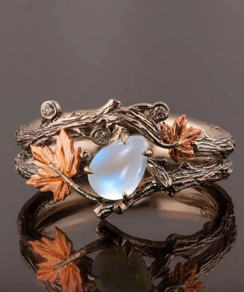 Twig Maple Women's Fashion Antique Vintage Rings Leaf Gold FashionChic