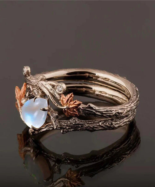 Twig Maple Women's Fashion Antique Vintage Rings Leaf Gold FashionChic