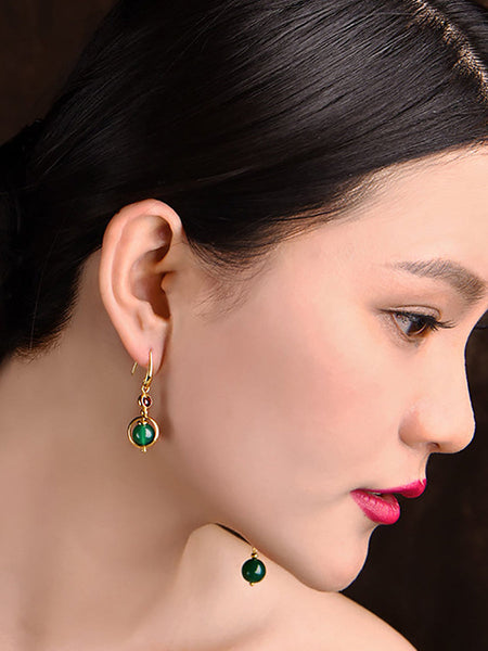 Vintage Irregular Ethnic Dragonfly Women Earrings AT1075 JGL