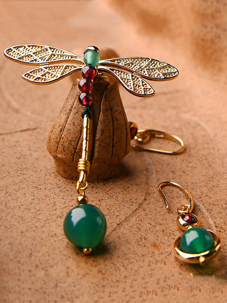 Vintage Irregular Ethnic Dragonfly Women Earrings RR016 JGL