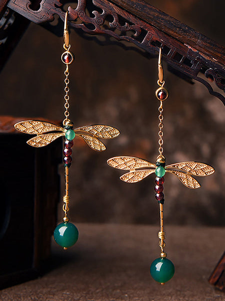 Vintage Irregular Ethnic Dragonfly Women Earrings RR016 JGL