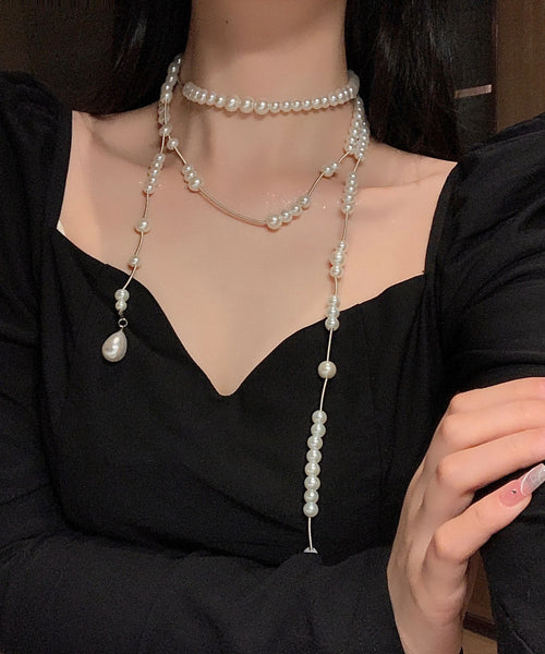 Vogue Gold Copper Alloy Pearl Double Layer Pendant Necklace YA032 ABC