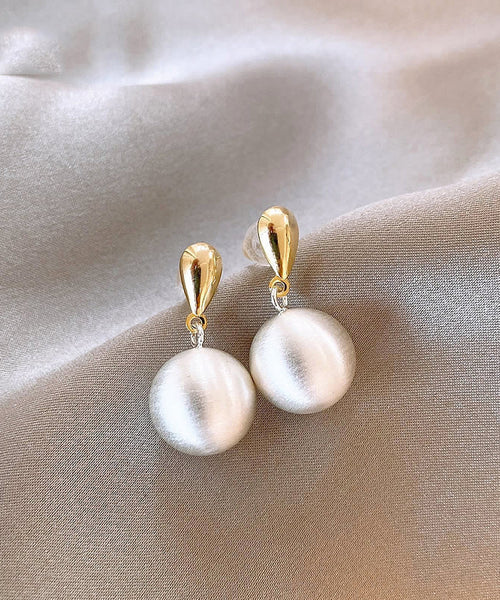 Earrings Gold Drop Alloyv Copper Ball Vogue FashionChic