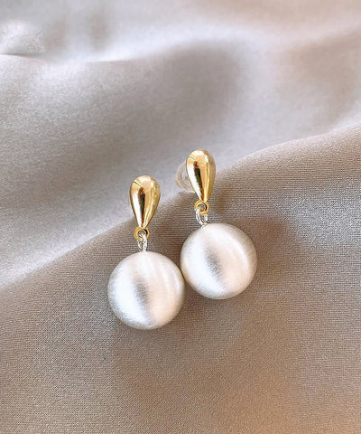 Earrings Gold Drop Alloyv Copper Ball Vogue FashionChic