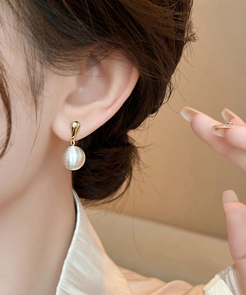 Earrings Gold Drop Alloyv Copper Ball Vogue FashionChic