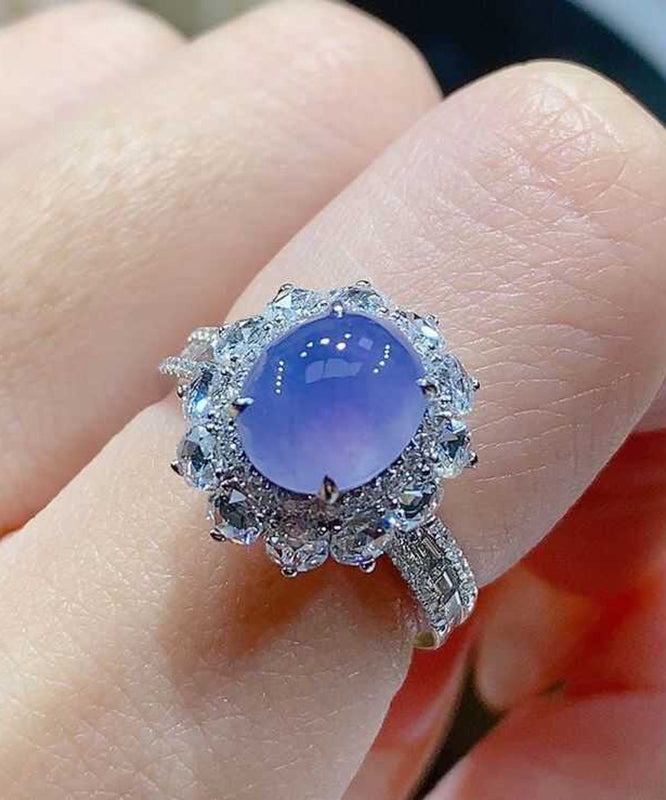 Vogue Purple Alloy Zircon Gem Stone Rings AC1074 Genistyle Shop