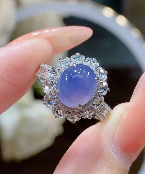 Vogue Purple Alloy Zircon Gem Stone Rings AC1074 Genistyle Shop