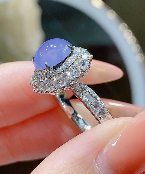 Vogue Purple Alloy Zircon Gem Stone Rings AC1074 Genistyle Shop
