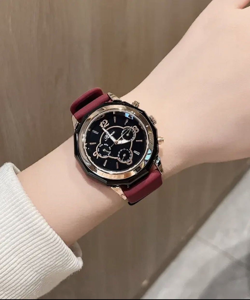 Vogue Purple Stainless Steel Sapphire Crystal Patchwork Dermis Zircon Hollowed Out Watch QU010 JEW-WAT241007