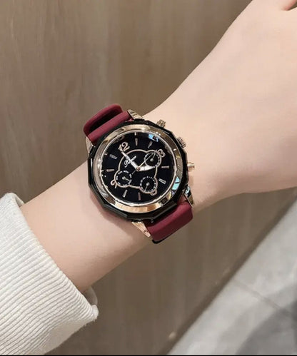 Vogue Purple Stainless Steel Sapphire Crystal Patchwork Dermis Zircon Hollowed Out Watch QU010 JEW-WAT241007