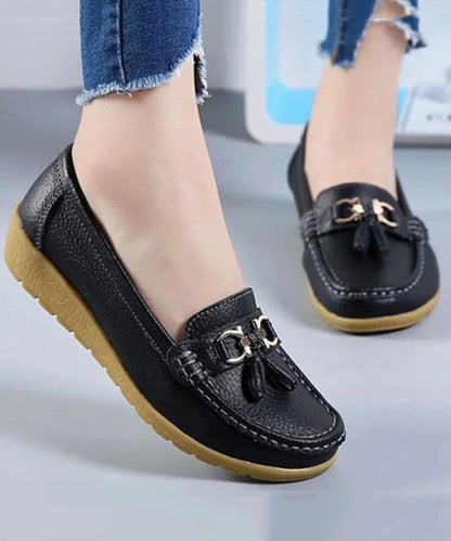 White Casual Splicing Comfortable Loafer Shoes UU006 OM-XZ240821