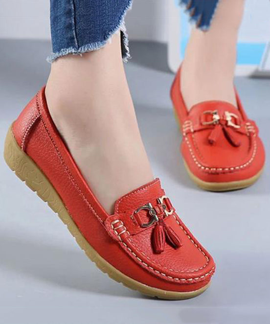 White Casual Splicing Comfortable Loafer Shoes UU006 OM-XZ240821