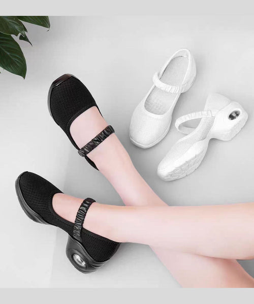 Buckle Sport Mesh Breathable Shoes White Chunky Strap FashionChic