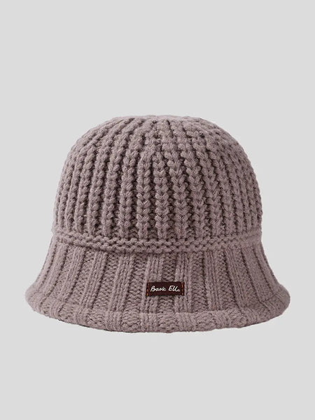 Winter Pure Color Fashion Knitted Patch Warm Hat Ada Fashion
