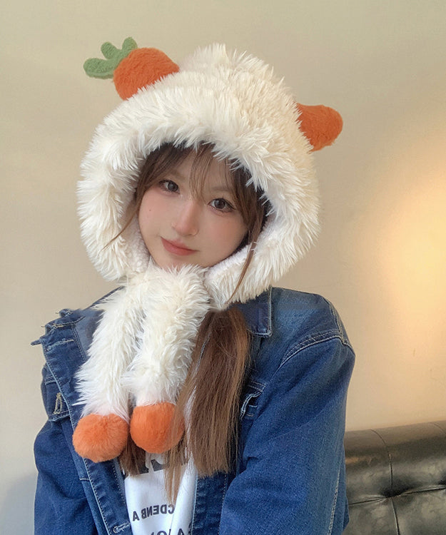 Winter Thick Warm Carrot Fuzzy Wool Lined Ear Protection Hat RS001 ABC