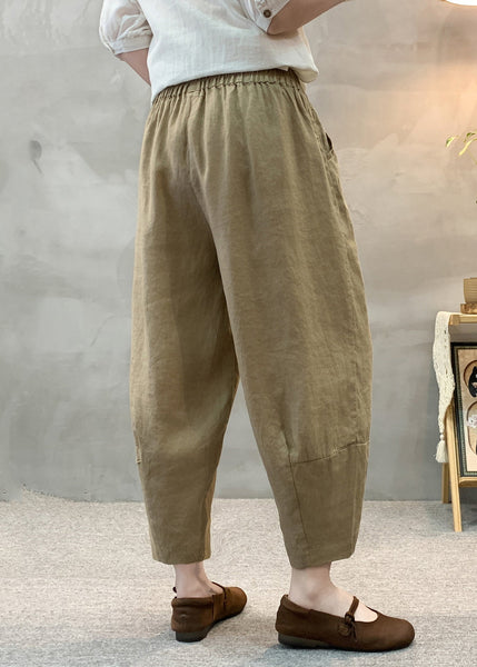 Linen Women Pants Oversized Army Summer Green Harem FashionChic