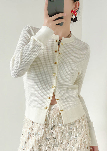 Gilet cardigan noir à col rond et boutons patchwork pour femme, automne TU040