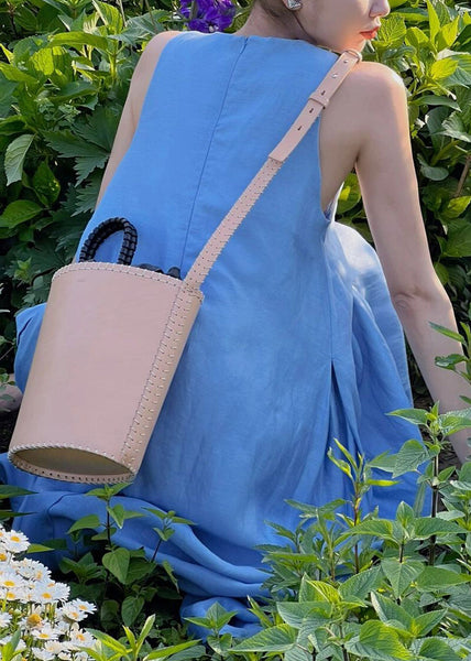 Women Blue Zip Up Solid Cotton Maxi Dress Sleeveless XX084 SH-LF-SDL240611