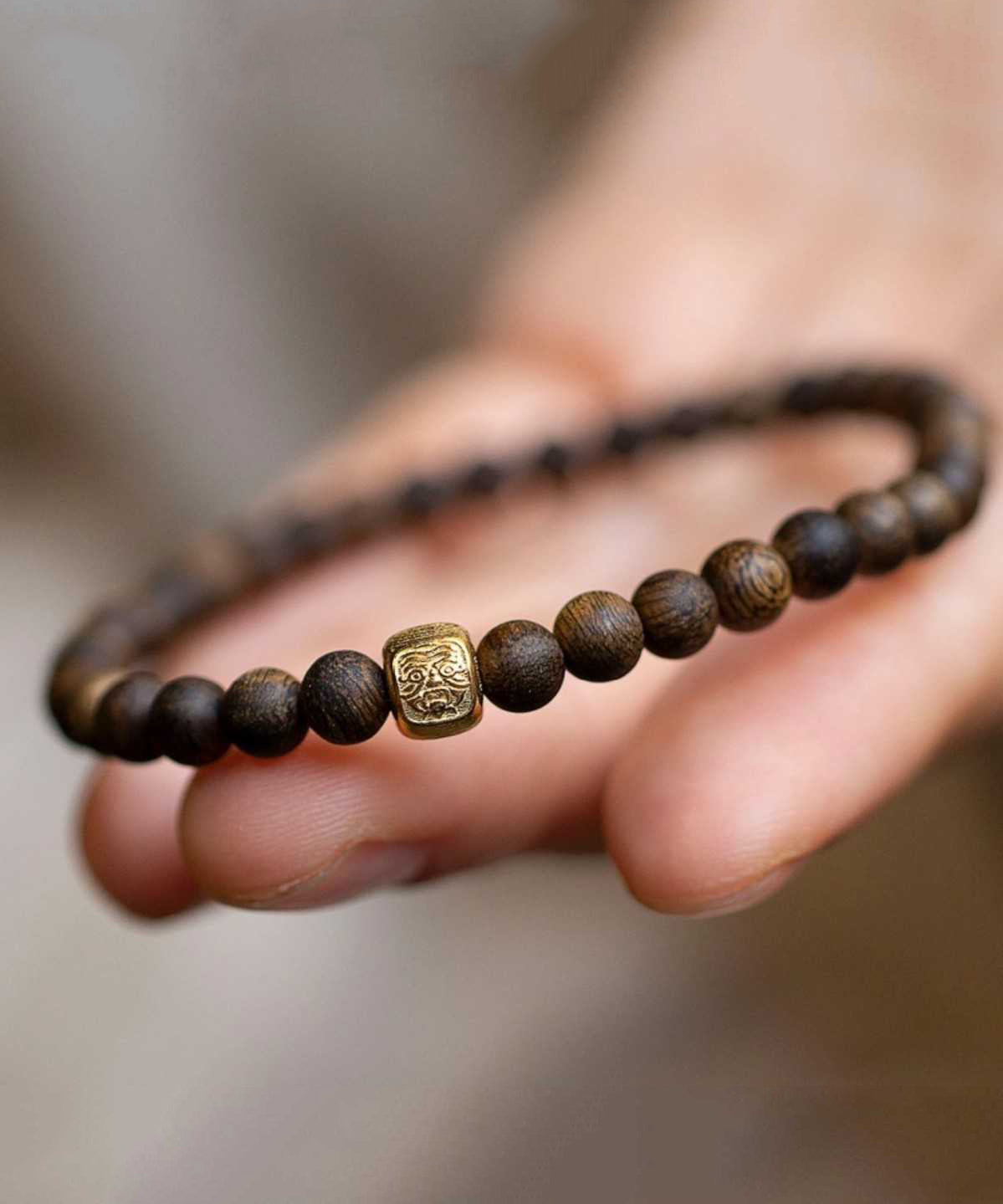 Beads Brown Bracelet Silver Sterling Overgild Women FashionChic