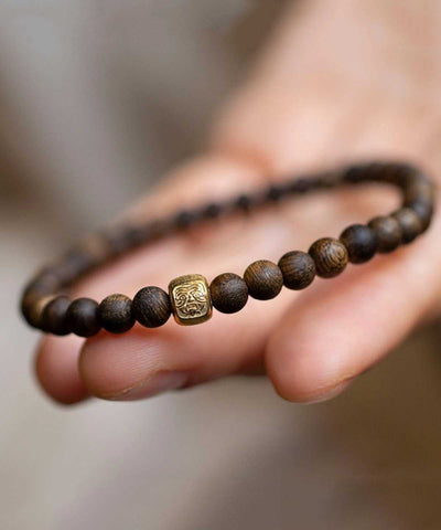 Beads Brown Bracelet Silver Sterling Overgild Women FashionChic