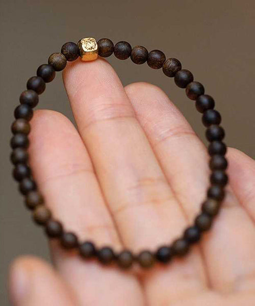 Beads Brown Bracelet Silver Sterling Overgild Women FashionChic