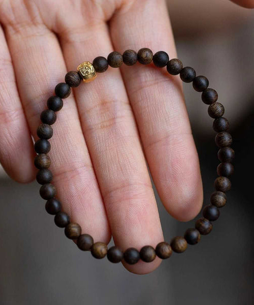 Beads Brown Bracelet Silver Sterling Overgild Women FashionChic