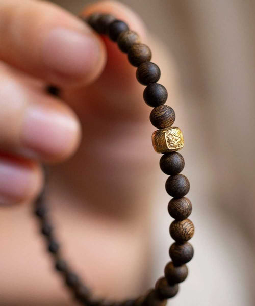 Beads Brown Bracelet Silver Sterling Overgild Women FashionChic