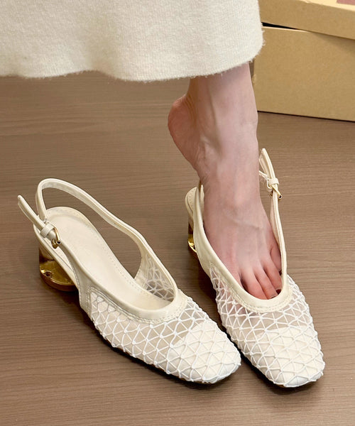 Splicing Brown Women Sandals Comfy Chunky FashionChic