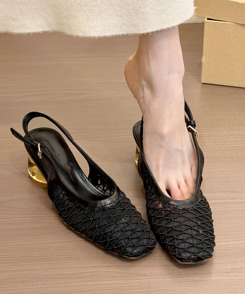 Splicing Brown Women Sandals Comfy Chunky FashionChic