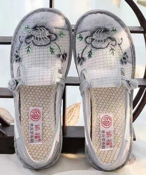 Embroidered Shoes Breathable Women Flat Red Mesh Feet FashionChic