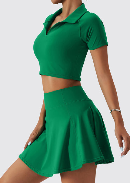 Set Women Collar Tummy And Pan Peter Leggings Green Bra Control FashionChic