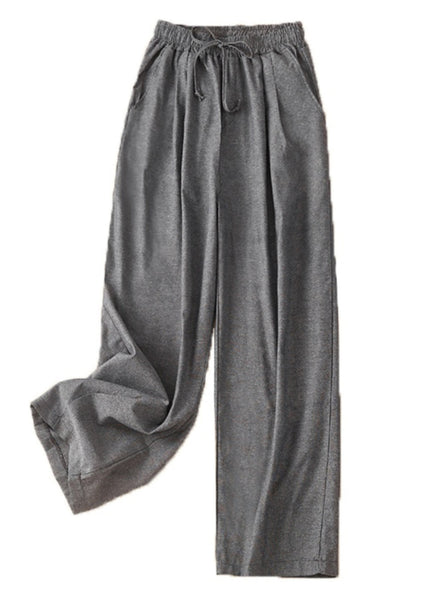 Spring Women Linen Khaki Waist Pants Elastic FashionChic