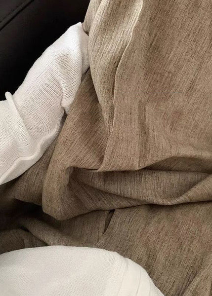 Women Khaki Pockets High Waist Wide Leg Pants Fall RK005 ABC